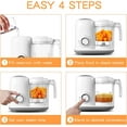thumbnail image 6 of Baby Food Maker Baby Food Processor Puree Blender Multi-Function Steamer Grinder Blender, Baby Food Warmer Mills Machine, Constant Temperature 24h, Auto Cooking & Grinding, 6 of 15