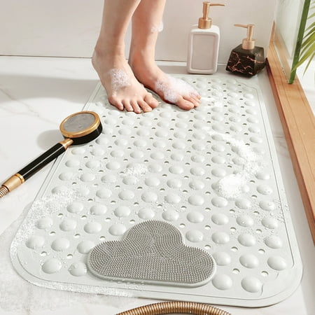 

Nonslip Splicing Floor Mat with Drainage Holes Bathtub Mats for Kitchen Pool Balcony Garage - White
