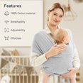 thumbnail image 3 of YADALA Baby Wrap Carrier, Stretchy Air-Mesh Fabric Baby Wrap Carrier, Adjustable Baby Carrier Sling for Newborns up to 50 lbs, 3 of 8