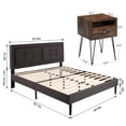 thumbnail image 2 of VECELO 3-Piece Bedroom Set (Set of 3) Bed Frame and 2 Nightstand, 2 of 4