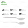 thumbnail image 2 of Disposable Plastic Cutlery Spoons (50 Count) - White Disposable Plastic Spoons Medium Weight - Great for Soups, Kitchen, Office, Togo, Lunch, Cafeterias, Restaurants by EcoQuality, 2 of 7