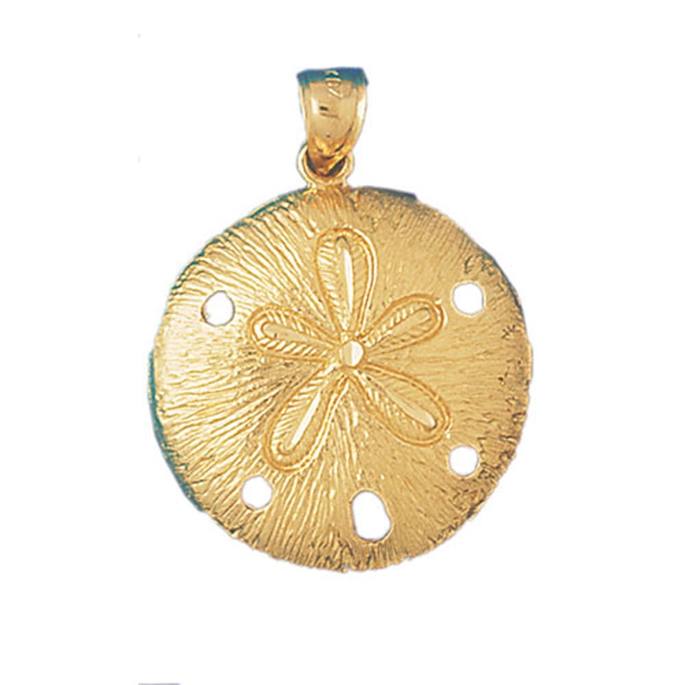 Jewels Obsession Sand Dollar Necklace 14K Rose Gold-plated 925 Silver Sand Dollar Pendant with 18 Necklace 