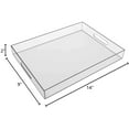 thumbnail image 5 of Acrylic Tray, 14" x 9" Plastic Trays with Cut Handles, Spill Proof Decorative Tray is an Ideal Countertop Organizer for Living Rooms, Coffee Tables, Offices, Kitchens & Serving Guests, 5 of 5