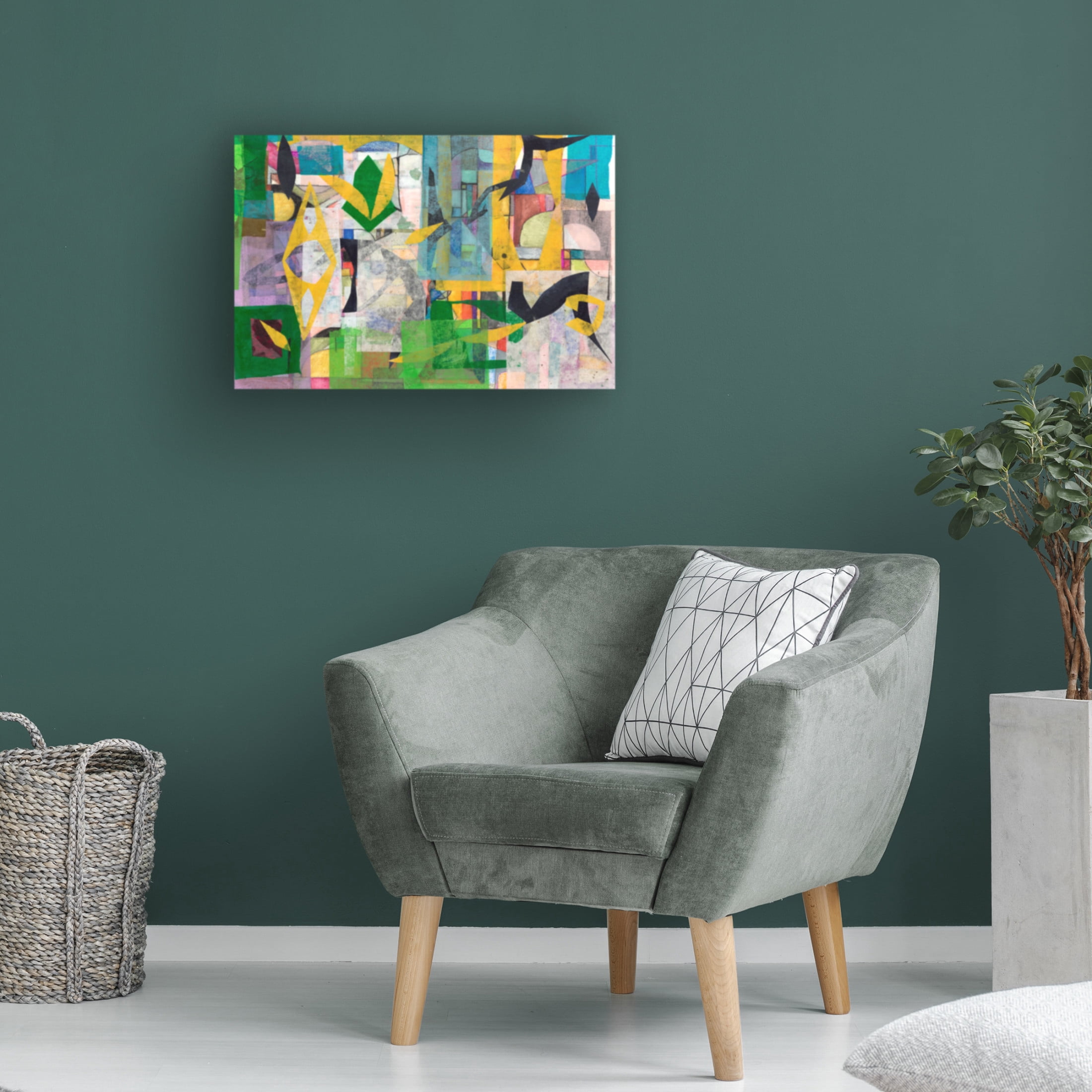 Canvas Wall Art - Ellen Kossoff 'Cement City 2' Wall Art for Living Room, Bedroom, or Office Décor by Trademark Fine Art - 24 x 16 Inches