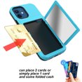 thumbnail image 4 of Allytech Case for iPhone 12(6.1 inch 2020), iPhone 12 Pro Case and Cover with Card Holder, Silicone Scratch Resistant Soft TPU Shock-Absorbing Rugged Case for Apple iPhone 12 Pro/iPhone 12, Skyblue, 4 of 6