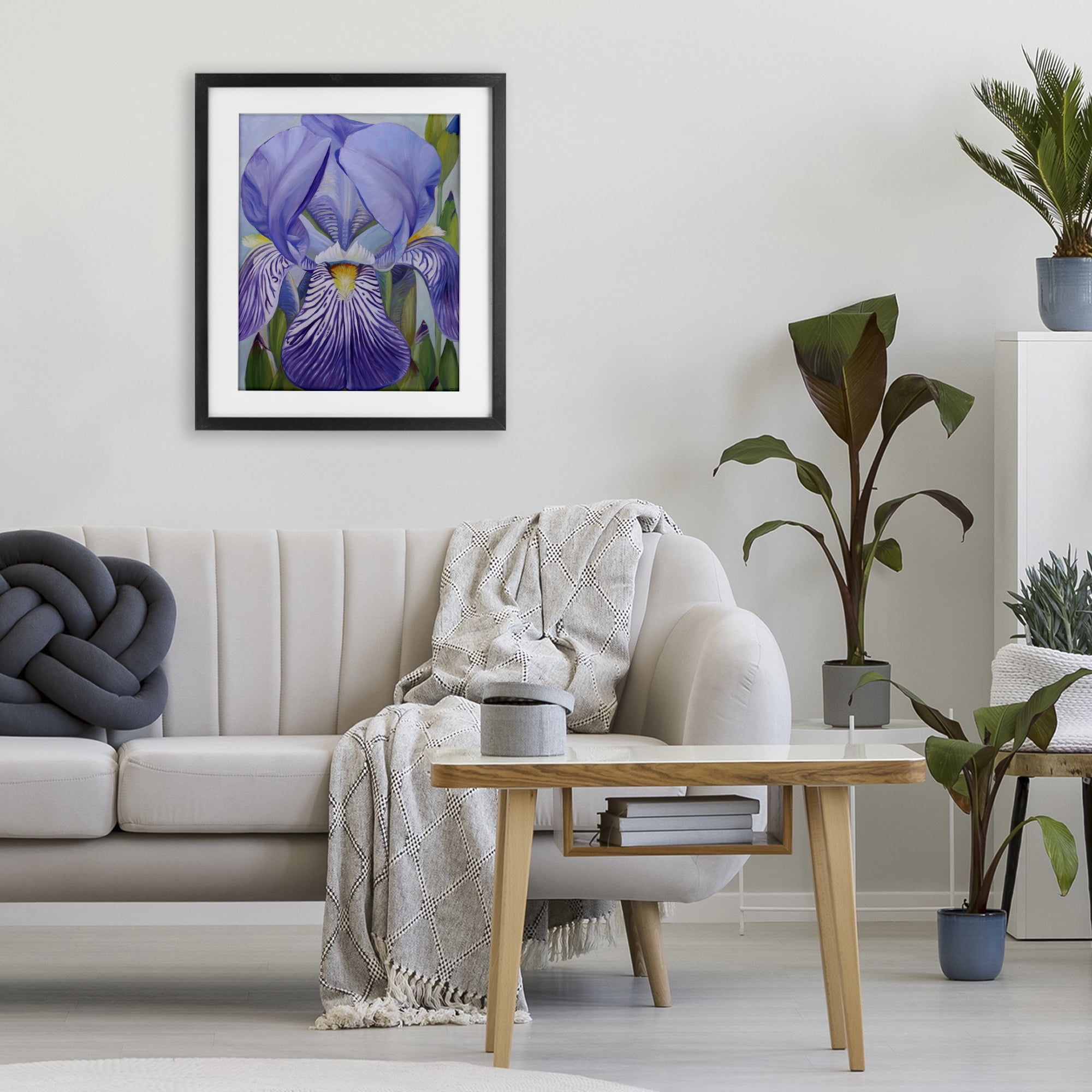 Stupell Industries Blooming Purple Iris Petals Black Framed Print Under Glass, design by Violeta Vollmer