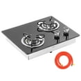thumbnail image 2 of Gas Cooktop, Tempered Glass Panel 1.8Kw Power Gas Stove 2   For  For Yacht For RV, 2 of 8