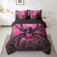 thumbnail image 2 of Erosebridal Kawaii Spider Bedding Twin Size, Romantic Love Heart Bedding Sets Twin Size, Animal Print Decor, Reversible 7pcs, 2 of 5