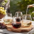 thumbnail image 2 of K&K Home Stemless Wine Glasses Set of 4, 15 Oz Wine Glasses for Red Wine, White Wine, Spirits, and Cocktails, 2 of 7