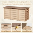 thumbnail image 7 of 75 Gallon Outdoor Deck Storage Box - Heavy Duty Resin Container with Lockable Lid & Handles for Patio, Garden, Yard - Weatherproof (Brown), 7 of 7