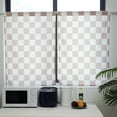 thumbnail image 2 of Beige Checkered Kitchen Curtains, Rustic Farmhouse Kitchen Curtain, Checkerboard Vintage Small Kitchen Curtains Sets for Bathroom Cafe Window Treatment Drapes 2 Panels (Each 27.5x39 Inch), 2 of 6