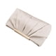 thumbnail image 3 of Charming Tailor - Bolso de noche de embrague elegante plisado de satén formal, bolso simple y elegante para mujer, Champán, M, 3 of 5