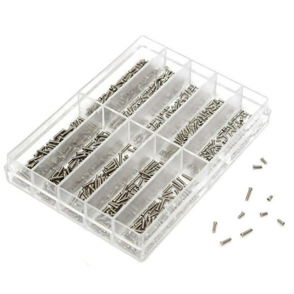 Stainless Steel Eyeglass Jewelry Watch Repair Screw Set Screws Kit Appro.600pcs TAPDRA Spare Part