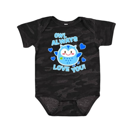 

Inktastic Owl Always Love You with Cute Owl and Hearts Gift Baby Boy Bodysuit