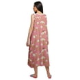 thumbnail image 3 of Moomaya Chemise de Nuit Imprimée pour Femmes Mi-Longue en Coton avec Manches, 3 of 5