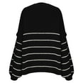 thumbnail image 5 of FDGIU Cardigan Sweaters for Women Trendy Cardigans Women's Striped Long Sleeved Knitted Contrasting Cardigan Sweater Jacket, 5 of 7