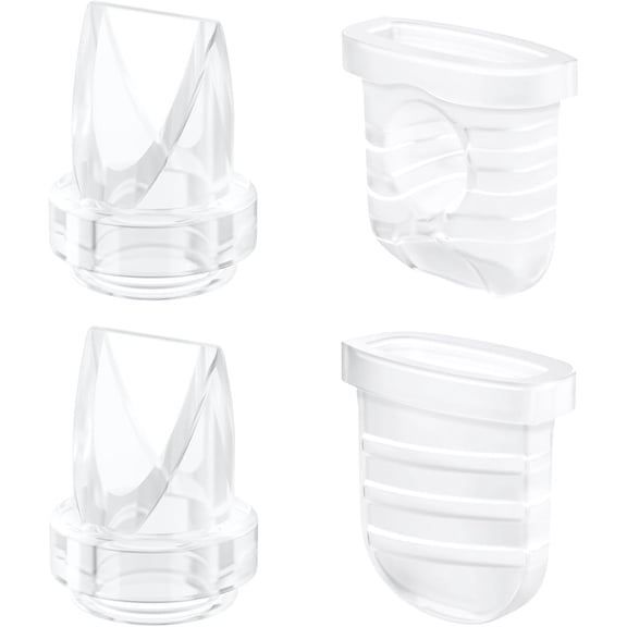 2pcs Duckbill Valves and 2pcs Silicone Diaphragms Compatible with Lansinoh Discreet Duo, eufy E10 S1 S1 Pro,NCVI Nuliie NICEGREEN Life S32 Breast Pump Replacement Parts, S32 Breast Pump Accessories