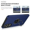 thumbnail image 4 of for Samsung Galaxy S25 Edge Case with Ring Stand, 360° Rotatable Ring Holder Magnetic Kickstand, 2-Layer Heavy Duty Shockproof Rugged Hybrid Hard PC Soft Rubber Case for Galaxy S25 Edge, Blue, 4 of 7