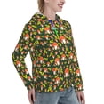 thumbnail image 6 of Lsque Mushroom Leaf Pattern Casual Women's Hoodie,Hooded Sweatshirt with Kangaroo Pocket,Pullover Hoodie with Eye-catching Drawstrings-XX-Large, 6 of 7