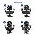thumbnail image 4 of Animals Office Chair Slipcover, Funny Motifs Surreal Shapes in Monochrome Style Rabbits Snakes Dogs, Protective Stretch Decorative Fabric Cover, Standard Size, Charcoal Grey and White, by Ambesonne, 4 of 5