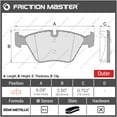 thumbnail image 4 of Friction Master MKD1061 Front Semi-Metallic Brake Pads Replacement Set, 4 of 4