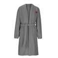 thumbnail image 6 of Fanxing Womens Classic Fleece Robes with Belt Soft Fuzzy Plush Bathrobes for Ladies Winter Warm Spa Housecoat Gray L, 6 of 8