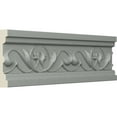 thumbnail image 2 of Ekena Millwork 3 1/2"H x 3/4"P x 94 1/2"L, (4" Repeat), Attica Running Leaf Chair Rail, 2 of 6