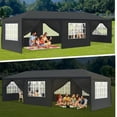 thumbnail image 3 of Zimtown 10' X 30' Canopy Tent with 8 Side Walls Party Tent for Party Wedding Camping and BBQ Black, 3 of 8