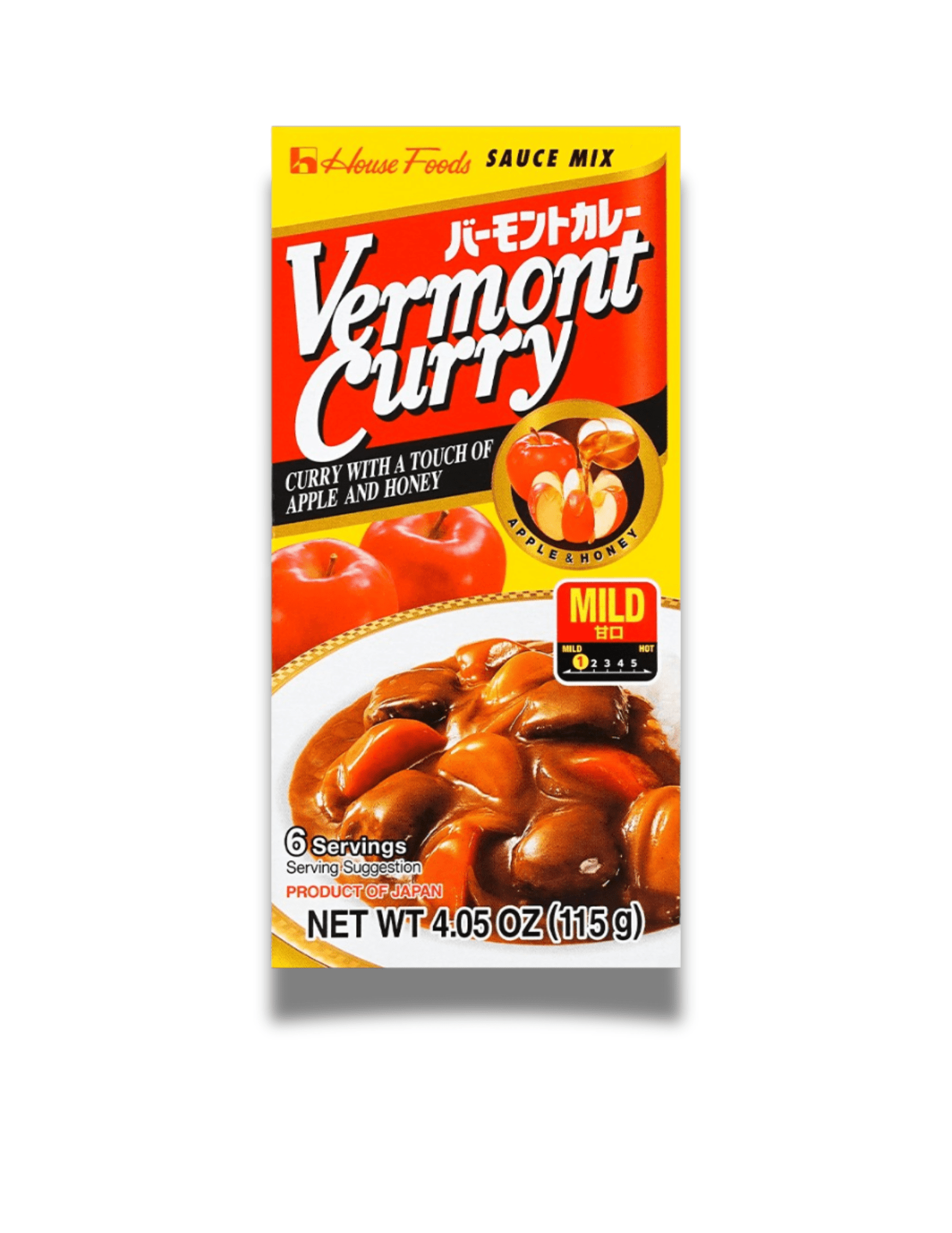 (2 pack) House Foods Vermont Curry, Mild, 4.05 oz Boxes