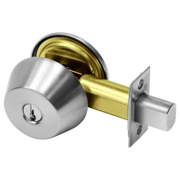 Sargent 60-485 26D Single Cylinder Deadbolt 2-3/4 Backset LFIC Prep Less Core Satin Chrome