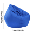 thumbnail image 5 of chaungfeng Large Lazy Sofas Cover Chairs wthout Filler, Cloth Lounger Seat Bean Bag Pouf Puff Couch Tatami Living Room Beanbags (Blue, 30x35inches), 5 of 8