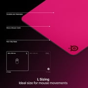 SteelSeries QcK Heavy Gaming Mousepad — Thicker, Non-Slip Silicone Rubber Base, Optimized for Gaming — Large Size — Magenta