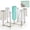 White, variant on Cup Drying Rack, Drinking Glass and Sports Bottle Drainer Stand, Plastic Bag DryeRetractable r with Non-Slip Bottom for Kitchen Countertop
