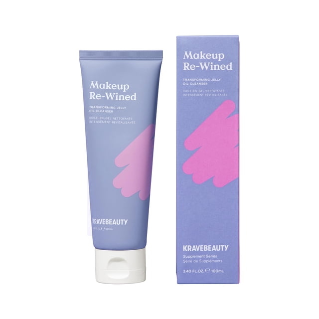 Limpiador KraveBeauty Makeup, aceite de gelatina revinado, 100 ml, vegano