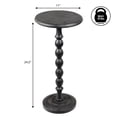 thumbnail image 4 of JONATHAN Y Augustus 24.5" Cottage Classic Spindle Wood Pedestal Round Drink Table and Decorative End Table, Black, END3007C, 4 of 5