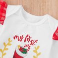 thumbnail image 5 of URMAGIC 0-18M Baby Girls Christmas Skirt Set Baby Girl My 1st Christmas Romper+ Tutu Skirt+ Leg Warmers+ Headband 4Pcs Outfits, 5 of 11