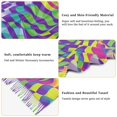 thumbnail image 5 of FORMRS Womens Scarf Winter Soft Long Big Warm Shawls Wrap Tassel Scarves, Green Wavy Pattern, 5 of 9