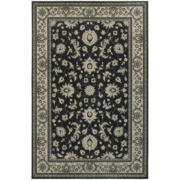 Sphinx Richmond Area Rug Charcoal Circles Swirls 1' 10" x 3' Rectangle