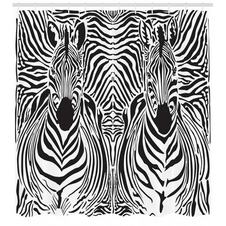 Zebra Print Shower Curtain Illustration Pattern Zebras Skins