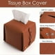 thumbnail image 2 of Leather Tissue Box Holder Rectangular Square,Tissue Box Cover Dispenser for Car, Home,Bathroom,Bedroom,Office,Night Stands, Desks and Tables(04 Brown), 2 of 5