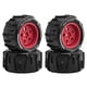 thumbnail image 5 of 4 ruedas y neumáticos de repuesto para el modelo RC Granite 1/18, robustos y fáciles de montar Rojo, 5 of 9
