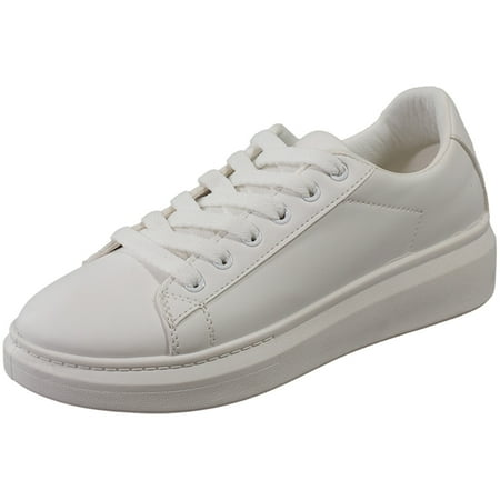 

C&C California Women’s Platform Sneakers Vegan Leather Shoes White