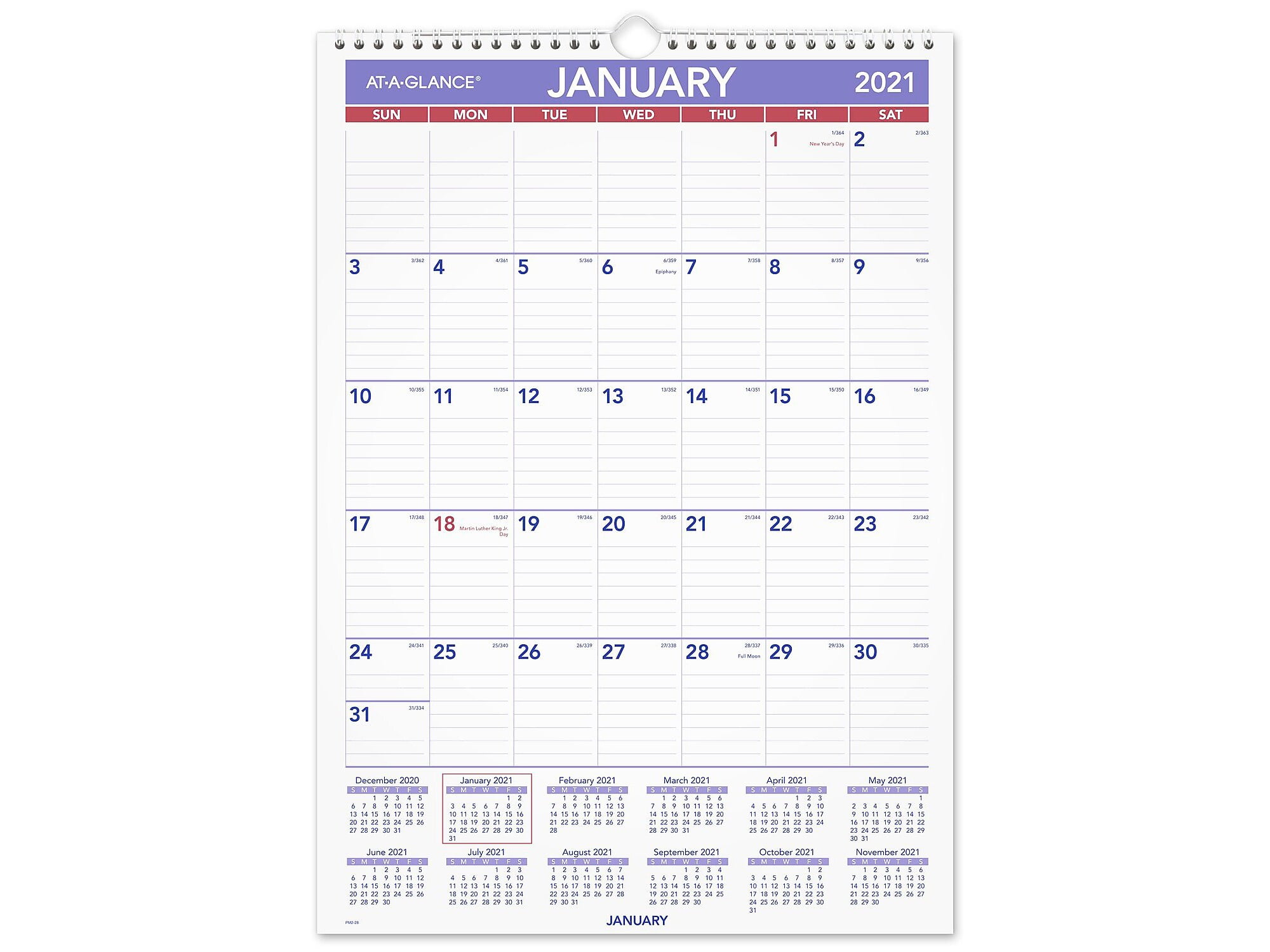 Blue Sky 2021 17 x 12 Wall Calendar Multicolor PM22821