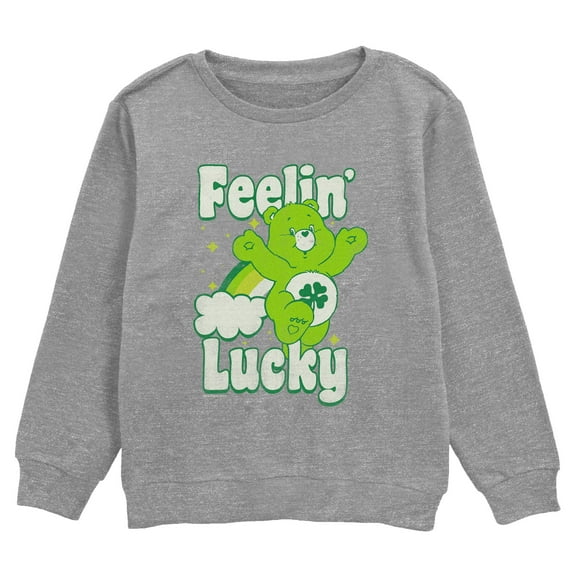 Boy's Care Bears Distressed Feelin Lucky  Sweatshirt