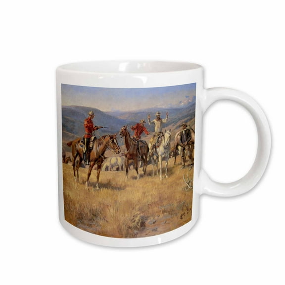 3drose, When Law Dulls the Edge of Chance by Charles M Russell American West, 11oz Mug