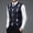 Navy, variant on Men's Wool V Neck Knitted Sleeveless Vest Cardigan for Casual VersatilityColor Block Design Classic Knitwear for Layering