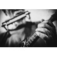thumbnail image 2 of Schleicher-Schwarz, Roswitha 14x11 White Modern Wood Framed Museum Art Print Titled - Wolf With Mandolin And Harmonica, 2 of 4