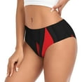 thumbnail image 5 of Red Black Abstract Bikini Panties Stretch Cool 3D printed Underwear for Women X-Small, 5 of 6