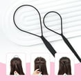 thumbnail image 3 of 3 PCS Hair Styling Tool Set Topsy Tail Hair Tools with 2 PCS Hair Braid Tools and 1 PCS Tail Comb (Black), 3 of 8
