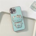 thumbnail image 1 of Kt cat-Soporte de espejo de maquillaje galvanizado con película de lente, funda de teléfono para iphone Xr Xs 11 12 13 14 Pro Max, 1 of 4
